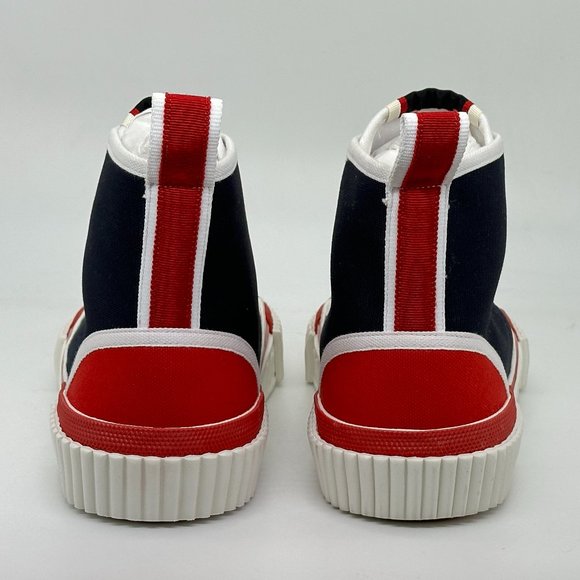 Christian Louboutin PEDRO DONNA FLAT High Hi Top Canvas Sneakers Shoes - Picture 8 of 13